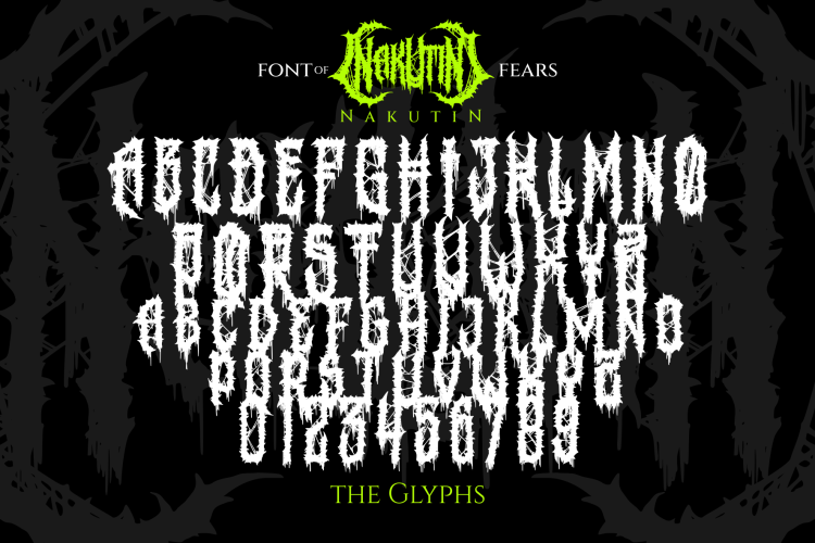 NAKUTIN - BLACK METAL FONT - Image 6