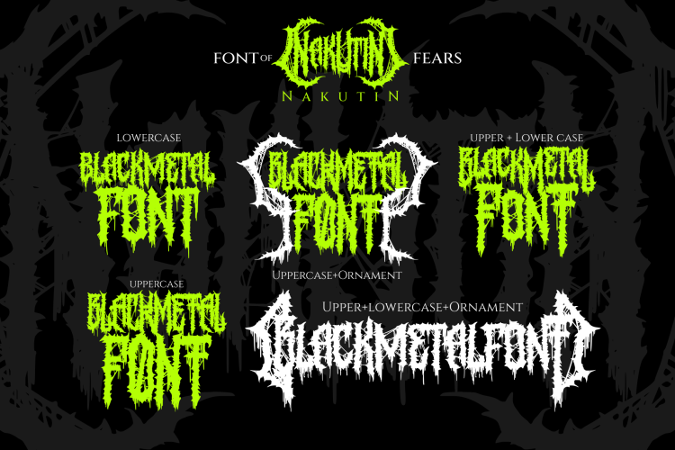 NAKUTIN - BLACK METAL FONT - Image 4