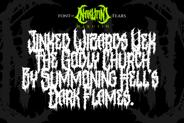 NAKUTIN - BLACK METAL FONT - Image 3