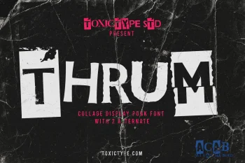 Thrum - Collage Punk Display Font