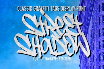 Street Shadow – Urban Tag Graffiti Font
